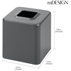 image:imagemDesign Steel Square Tissue Box Cover Modern Facial Tissue Holder for Bathroom Vanity Countertops Bedroom Dressers Night Stands Desks Office and Tables  Unity Collection  SatinGraphite