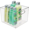 image:imagemDesign Slim Plastic Storage Container Bin with Handles  Bathroom Cabinet Organizer for Toiletries Makeup Shampoo Conditioner Face Scrubbers Loofahs Bath Salts  5 Wide 2 Pack  Clear10 x 10 x 8 Pack of 1