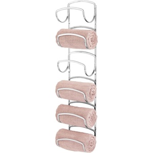 image:imagemDesign Metal Towel Shelves  Towel Rack for The Bathroom with 6 Compartments  Practical Bathroom Accessories for Both Large and Small Towels  BronzeChrome