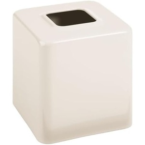 image:imagemDesign Steel Square Tissue Box Cover Modern Facial Tissue Holder for Bathroom Vanity Countertops Bedroom Dressers Night Stands Desks Office and Tables  Unity Collection  SatinCream
