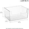image:imagemDesign Large Modern Plastic Open Front Dip Storage Organizer Bin Basket for Kitchen Organization  Shelf Cupboard Cabinet and Pantry Organizing Decor  Ligne Collection  Clear16 x 12 x 8 Pack of 1