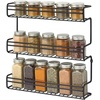 image:imagemDesign Metal Wall Mount Kitchen Spice Bottle Rack Holder Food Storage Organizer for Cabinet Cupboard Pantry Shelf  Holds Spices Jars Baking Supplies Cans 3 Tier  Black