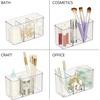 image:imagemDesign Plastic Cutlery Storage Organizer Bin for Kitchen Cabinet PantryHome  Holds Forks Knives Spoons  3 Section  Indoor or Outdoor Use  Clear