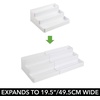image:imagemDesign Plastic Expandable 3Tier Shelf Rack Organizer  Storage for Bathroom Vanity Cabinet Cupboard Drawer  Holds Medicine Vitamins Supplements Cosmetics  Ligne Collection  WhiteWhite