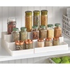 image:imagemDesign Plastic Expandable 3Tier Shelf Rack Organizer  Storage for Bathroom Vanity Cabinet Cupboard Drawer  Holds Medicine Vitamins Supplements Cosmetics  Ligne Collection  WhiteCream