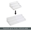 image:imagemDesign Plastic Expandable 3Tier Shelf Rack Organizer  Storage for Bathroom Vanity Cabinet Cupboard Drawer  Holds Medicine Vitamins Supplements Cosmetics  Ligne Collection  WhiteWhite