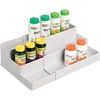image:imagemDesign Plastic Expandable 3Tier Shelf Rack Organizer  Storage for Bathroom Vanity Cabinet Cupboard Drawer  Holds Medicine Vitamins Supplements Cosmetics  Ligne Collection  WhiteLight Gray