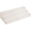 image:imagemDesign Plastic Expandable 3Tier Shelf Rack Organizer  Storage for Bathroom Vanity Cabinet Cupboard Drawer  Holds Medicine Vitamins Supplements Cosmetics  Ligne Collection  WhiteCream