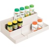 image:imagemDesign Plastic Expandable 3Tier Shelf Rack Organizer  Storage for Bathroom Vanity Cabinet Cupboard Drawer  Holds Medicine Vitamins Supplements Cosmetics  Ligne Collection  WhiteCream