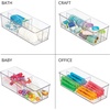 image:imagemDesign Plastic Kitchen Cabinet Storage Organizer Bin Box  4 Divided Sections for Pantry Shelves Countertops Island or Cupboard  Holds Snacks Tea Bags Spices Sauces Ligne Collection Clear1