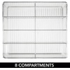 image:imagemDesign Plastic Kitchen Cabinet Storage Organizer Bin Box  4 Divided Sections for Pantry Shelves Countertops Island or Cupboard  Holds Snacks Tea Bags Spices Sauces Ligne Collection Clear1