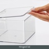 image:imagemDesign Plastic Kitchen Pantry and Fridge Storage Organizer Box Containers with Hinged Lid for Shelves or Cabinets Holds Food Snacks Canned Drinks Seasoning Condiments or Utensils 2 Pack Clear55 x 66 x 37