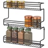 image:imagemDesign Metal Wall Mount Kitchen Spice Bottle Rack Holder Food Storage Organizer for Cabinet Cupboard Pantry Shelf  Holds Spices Jars Baking Supplies Cans 3 Tier  Black