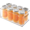 image:imagemDesign Deep Plastic Kitchen Storage Organizer Container Bin for Pantry Cabinet Cupboard Shelves Fridge or Freezer  Holds Dry Goods Sauces Condiments Drinks Ligne Collection 8 Pack Clear145 x 8 x 6