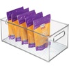 image:imagemDesign Deep Plastic Kitchen Storage Organizer Container Bin for Pantry Cabinet Cupboard Shelves Fridge or Freezer  Holds Dry Goods Sauces Condiments Drinks Ligne Collection 8 Pack Clear145 x 8 x 6