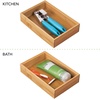 image:imagemDesign Pack of 2 Functional Drawer Organiser  Elegant Bamboo Kitchen Drawer Divider for Cutlery Silverware Utensils  Convenient Drawer Separator  Light Brown152 x 229 x 51 cm