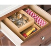 image:imagemDesign Pack of 2 Functional Drawer Organiser  Elegant Bamboo Kitchen Drawer Divider for Cutlery Silverware Utensils  Convenient Drawer Separator  Light Brown152 x 229 x 51 cm