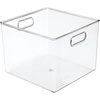 image:imagemDesign Plastic Modern Kitchen Pantry Food Storage Container Bin w Handles  Cabinet FridgeFreezer Countertop Organizer  SnacksDrinkAppliances Ligne Collection Clear 10x10x775 Pack of 110 x 10 x 775 Pack of 1