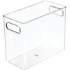 image:imagemDesign Plastic Modern Kitchen Pantry Food Storage Container Bin w Handles  Cabinet FridgeFreezer Countertop Organizer  SnacksDrinkAppliances Ligne Collection Clear 10x10x775 Pack of 110 x 5 x 8 Pack of 1