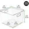 image:imagemDesign Plastic Modern Kitchen Pantry Food Storage Container Bin w Handles  Cabinet FridgeFreezer Countertop Organizer  SnacksDrinkAppliances Ligne Collection Clear 10x10x775 Pack of 110 x 10 x 775 Pack of 1