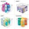 image:imagemDesign Plastic Modern Kitchen Pantry Food Storage Container Bin w Handles  Cabinet FridgeFreezer Countertop Organizer  SnacksDrinkAppliances Ligne Collection Clear 10x10x775 Pack of 110 x 10 x 775 Pack of 1