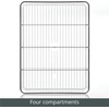 image:imagemDesign Plastic Stackable Tea Bag Storage Organizer Bin with 4 Divided Compartments  Holder for Kitchen Cabinet Pantry Countertop  Holds Sugar Packets Coffee Pods Ligne Collection 2 Pack Clear12 x 9 x 35 Pack of 2