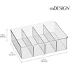 image:imagemDesign Plastic Stackable Tea Bag Storage Organizer Bin with 4 Divided Compartments  Holder for Kitchen Cabinet Pantry Countertop  Holds Sugar Packets Coffee Pods Ligne Collection 2 Pack Clear12 x 9 x 35 Pack of 2