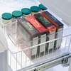 image:imagemDesign Deep Plastic Kitchen Storage Organizer Container Bin for Pantry Cabinet Cupboard Shelves Fridge or Freezer  Holds Dry Goods Sauces Condiments Drinks Ligne Collection 4 Pack Clear145 x 8 x 6