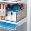 image:imagemDesign Deep Plastic Kitchen Storage Organizer Container Bin for Pantry Cabinet Cupboard Shelves Fridge or Freezer  Holds Dry Goods Sauces Condiments Drinks Ligne Collection 4 Pack Clear145 x 8 x 6