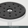 image:imagemDesign Glass Top SideEnd Drink Table  Tall Modern Round Accent Metal Nightstand Furniture for Living Room Dorm Home Office and Bedroom  9 Round  Matte WhitePc Matte White