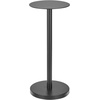 image:imagemDesign Glass Top SideEnd Drink Table  Tall Modern Round Accent Metal Nightstand Furniture for Living Room Dorm Home Office and Bedroom  9 Round  Matte WhitePc Matte Black