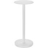 image:imagemDesign Glass Top SideEnd Drink Table  Tall Modern Round Accent Metal Nightstand Furniture for Living Room Dorm Home Office and Bedroom  9 Round  Matte WhitePc Matte White