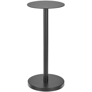 image:imagemDesign Glass Top SideEnd Drink Table  Tall Modern Round Accent Metal Nightstand Furniture for Living Room Dorm Home Office and Bedroom  9 Round  Matte WhitePc Matte Black