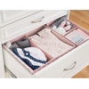 image:imagemDesign Fabric Drawer Organizer Bins KidsBaby Nursery Dresser Closet Shelf Playroom Organization Hold Clothes Toys Diapers Bibs Blankets Set of 2 6 Pack PinkWhite Polka DotPinkWhite
