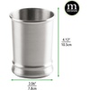 image:imagemDesign Modern Stainless Steel Bathroom Cup Toothbrush Holder Countertop Tumbler Cup for Rinsing and Drinking Accessories and Makeup Brush Organizer for Vanity Elwyn Collection BrushedChromePack of 1
