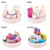 image:imagemDesign Plastic Lazy Susan Round Turntable Storage Tray  Rotating Organizer for Makeup Cosmetics Nail Polish Vitamins Shaving Kits Hair Spray Medical Supplies First Aid  Light PinkBlushLight Pink