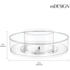 image:imagemDesign Plastic Lazy Susan Round Turntable Storage Tray  Rotating Organizer for Makeup Cosmetics Nail Polish Vitamins Shaving Kits Hair Spray Medical Supplies First Aid  Light PinkBlushClear