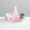 image:imagemDesign Plastic Lazy Susan Round Turntable Storage Tray  Rotating Organizer for Makeup Cosmetics Nail Polish Vitamins Shaving Kits Hair Spray Medical Supplies First Aid  Light PinkBlushClear