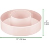 image:imagemDesign Plastic Lazy Susan Round Turntable Storage Tray  Rotating Organizer for Makeup Cosmetics Nail Polish Vitamins Shaving Kits Hair Spray Medical Supplies First Aid  Light PinkBlushLight Pink