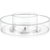 image:imagemDesign Plastic Lazy Susan Round Turntable Storage Tray  Rotating Organizer for Makeup Cosmetics Nail Polish Vitamins Shaving Kits Hair Spray Medical Supplies First Aid  Light PinkBlushClear