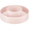 image:imagemDesign Plastic Lazy Susan Round Turntable Storage Tray  Rotating Organizer for Makeup Cosmetics Nail Polish Vitamins Shaving Kits Hair Spray Medical Supplies First Aid  Light PinkBlushLight Pink