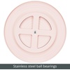 image:imagemDesign Plastic Lazy Susan Round Turntable Storage Tray  Rotating Organizer for Makeup Cosmetics Nail Polish Vitamins Shaving Kits Hair Spray Medical Supplies First Aid  Light PinkBlushLight Pink