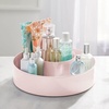 image:imagemDesign Plastic Lazy Susan Round Turntable Storage Tray  Rotating Organizer for Makeup Cosmetics Nail Polish Vitamins Shaving Kits Hair Spray Medical Supplies First Aid  Light PinkBlushLight Pink