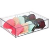 image:imagemDesign Plastic Stackable Closet Storage Organizer Bin Containers with Front Pull Drawer for Cabinet Desk Shelf Cupboard or Dresser Organization  Lumiere Collection  Clear12 x 16 x 4 Pack of 4