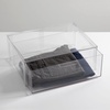 image:imagemDesign Plastic Stackable Closet Storage Organizer Bin Containers with Front Pull Drawer for Cabinet Desk Shelf Cupboard or Dresser Organization  Lumiere Collection  Clear16 x 12 x 6 Pack of 2