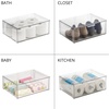 image:imagemDesign Plastic Stackable Closet Storage Organizer Bin Containers with Front Pull Drawer for Cabinet Desk Shelf Cupboard or Dresser Organization  Lumiere Collection  Clear16 x 12 x 6 Pack of 2