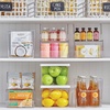 image:imagemDesign Plastic Stacking Food Storage Bin for Kitchen Cabinet Pantry Shelf FridgeFreezer  Organizer for Fruit Potatoes Onions Drinks Snacks Pasta  11 Deep  2 Pack  Clear11 x 8 x 5 Pack of 2