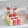 image:imagemDesign Plastic Stacking Food Storage Bin for Kitchen Cabinet Pantry Shelf FridgeFreezer  Organizer for Fruit Potatoes Onions Drinks Snacks Pasta  11 Deep  2 Pack  Clear11 x 8 x 5 Pack of 2