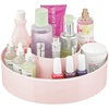 image:imagemDesign Plastic Lazy Susan Round Turntable Storage Tray  Rotating Organizer for Makeup Cosmetics Nail Polish Vitamins Shaving Kits Hair Spray Medical Supplies First Aid  Light PinkBlushLight Pink