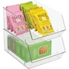 image:imagemDesign Plastic Stacking Food Storage Bin for Kitchen Cabinet Pantry Shelf FridgeFreezer  Organizer for Fruit Potatoes Onions Drinks Snacks Pasta  11 Deep  2 Pack  Clear11 x 8 x 5 Pack of 2